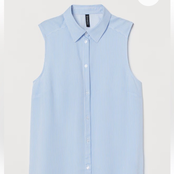 H&M Women’s Sleeveless Button Blouse - Picture 9 of 9